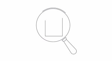 Kar tanesi simgeleri ve metin içeren bir belgeye odaklanan büyüteç, kış araştırmalarını veya bilgi toplamayı sembolize ediyor.