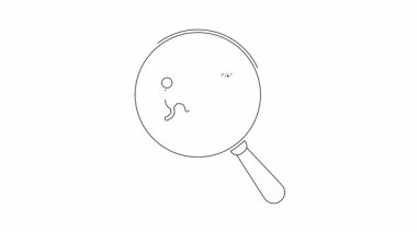 Basit bir animasyon kariyer büyümesini gösteriyor, bir binaya giden adımlarla temsil ediliyor, hepsi büyüteçle görülüyor..