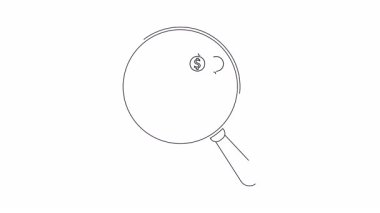 Bir büyüteç, iş ve kişisel finans sektöründeki gelişmeyi ve başarıyı simgeleyen, mali başarı yolunda merdivenleri tırmanan birini ortaya çıkarır..