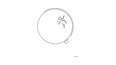 Bir büyüteç, bir elde dinlenen bir böceğe odaklanır. Detaylı teftiş ve analizi sembolize eder..