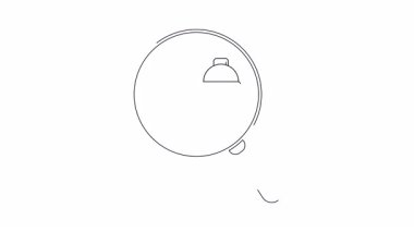 Bir büyüteç, en iyi yemek dağıtım servisini sembolize eden yiyecekleri teslim eden bir ele odaklanır. Web siteleri ve uygulamalar için basit animasyon.