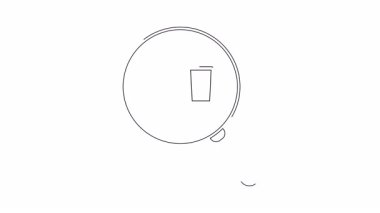 Büyüteç altında içki tutan hareketli bir el. Arama, keşif ya da en iyi içeceği bulmak için mükemmel..