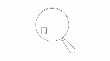 Bir büyüteç kutlamaya odaklanıyor ve iki şampanya kadehinin birbirine vurduğunu gösteriyor. Eşsiz, kutlayıcı bir görsel için ayrıntılı çizgi sanat animasyonu.