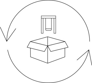 Salıncakların geri dönüşümünü temsil eden kavramsal bir illüstrasyon, çocukların oyun ekipmanlarında sürdürülebilirlik ve çevre sorumluluğunu vurguluyor.