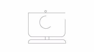 Bir bilgisayar monitörü elması tutan bir elin üzerinde bir büyüteç görüntüler, online güvenlik taraması ve veri korumasını sembolize eder..