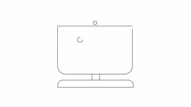 Bir bilgisayar ekranında basit bir çizgi, hedef başarısını ve başarıyı simgeleyen bir figürün bir kaseye doğru merdivenleri çıkışını gösteriyor..