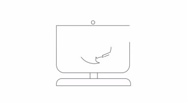 Bilgisayar ekranında gösterilen yemek pişirme zamanlayıcısının canlandırması. Yemek pişirme dersleri, yemek tarifi videoları veya mutfakla ilgili içerik için uygundur.