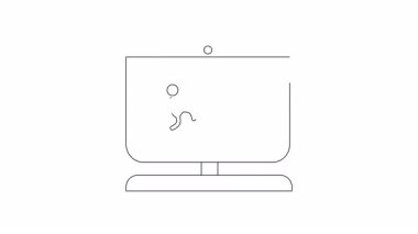 Bir bilgisayar ekranında hedefe giden adımları gösteren basit bir illüstrasyon, hedef başarısını ve ilerlemeyi simgeliyor.