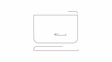 Makinedeki bir saatin basit bir çizgi çizimi. İş, zaman yönetimi veya endüstriyel temalar için mükemmel.