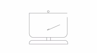 Bir bilgisayar ekranında zaman yönetimi ve teslim tarihlerini sembolize eden bir saat simgesi gösterilir. Sunumlar, web siteleri ve eğitim içeriği için mükemmel.