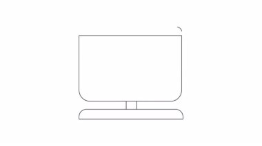 Bir bilgisayar ekranının saat simgesini gösteren, zaman yönetimi ve son teslim tarihlerini temsil eden basit bir canlandırması.