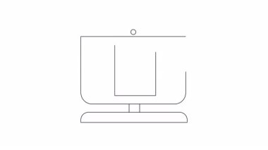 Temiz bir bilgisayar yazdırma ikonu animasyonu. Modern bir dokunuşa ihtiyaç duyan teknoloji, ofis veya tasarım projeleri için mükemmel..