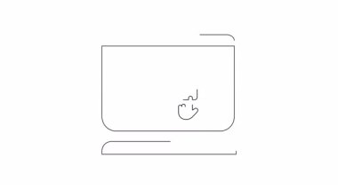 Zaman yönetimi için bilgisayar saati animasyon konsepti. Sunumlar, web siteleri ve eğitim videoları için mükemmel.