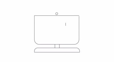 Bir bilgisayar ekranı basit bir satır sanatı tarzında gözlük ve metin görüntüsü gösterir.