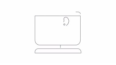 Canlandırılmış bir bilgisayar ekranı simgesi, dijital ortamda gelişmeyi ve başarıyı sembolize ederek bir hedefe doğru merdivenleri tırmanan bir figürü gösteriyor..