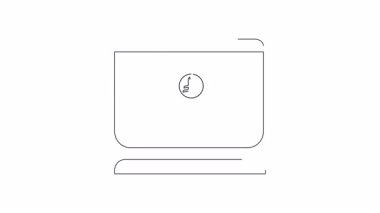 Bir bilgisayar ekranı bir belge simgesi gösterir. Bu animasyon teknoloji, iş veya eğitimle ilgili projeler için uygundur..