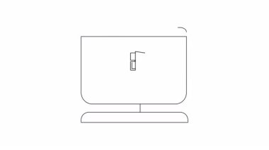 Bir belge simgesini gösteren bilgisayar ekranının basit bir animasyonu, teknolojiyle ilgili içerik için mükemmel.