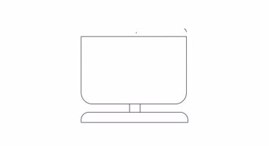 Zaman yönetimi ve üretkenliği sembolize eden elma ve saati olan bir bilgisayar ekranının canlandırılmış simgesi.