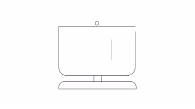 Hedef belge simgesini gösteren animasyon bilgisayar ekranı. Sunumlar, web siteleri ve eğitim materyalleri için mükemmel.