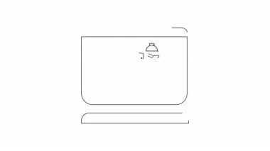 Bir bilgisayar ekranında başarıya giden merdivenleri tırmanan bir figür görülüyor. Teknolojide gelişmeyi ve başarıyı temsil eden basit bir animasyon..