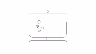 Bilgisayar ekranındaki yazıcıya doğru tırmanan bir figürü gösteren dijital dönüşümün sembolik bir temsili. İlerleme ve bütünleşmeyi gözler önüne serer.