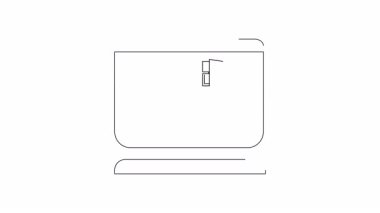 Bu video, bir hedefe ulaşmak için merdivenleri çıkan bir kişinin resimlerini gösteren bir bilgisayar ekranını gösteriyor. İş, teknoloji ve motivasyon temaları için mükemmel.