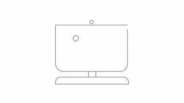 Animasyon bilgisayar ekranı simgesi merdiven çıkan birini gösteriyor, gelişimi ve başarıyı simgeliyor. İş, teknoloji ve kariyerle ilgili içerik için ideal.