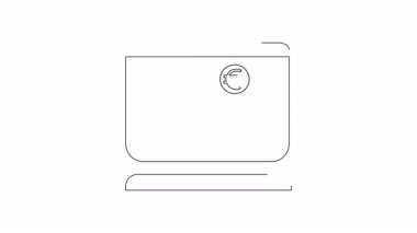 Bu animasyon, kariyer büyümesi ana hatlarını gösteren bir bilgisayar ekranını gösteriyor. Simge, hedefe ulaşmak için merdivenleri çıkan bir kişiyi tasvir ediyor..