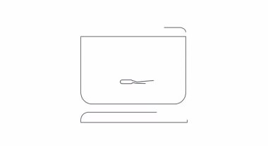 Diş fırçalı bir zamanlayıcının minimalist çizgisi. Diş sağlığı hatırlatıcıları ve eğitim malzemeleri için ideal..