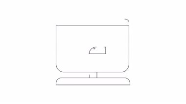 Bilgisayar ayarlarının temiz, canlandırılmış bir simgesi. Teknik dersler, yazılım demoları ya da internet sitesi açıklamaları için mükemmel. Kolay entegrasyon için minimalist çizgi sanatı.