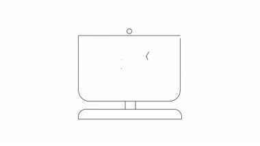 Dişli ve ağaç sembollü animasyon bilgisayar simgesi. Teknoloji, çevre veya doğa temalı projeler için kusursuz döngü.