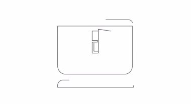 Otomatik el dezenfektanı ikonunun animasyonu. Sağlık, temizlik ve güvenlik videoları için mükemmel..