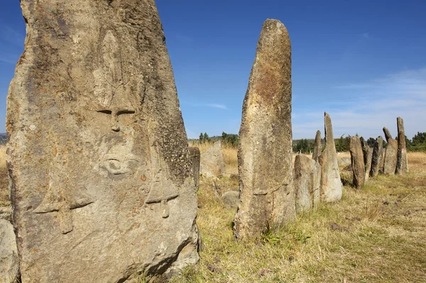 Misteriosos pilares de pedra megalitico Tiya, Património Mundial da UNESCO, Etiópia . — Fotografia de Stock