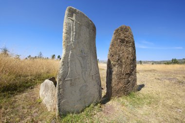 Gizemli megalitik Tiya taş sütunlar, Unesco Dünya Mirası, Etiyopya.