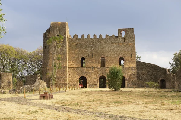 Fortaleza medieval em Gondar, Etiópia, Patrimônio Mundial da UNESCO . — Fotografia de Stock