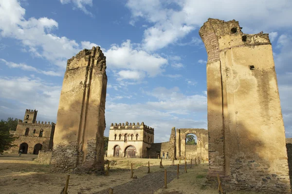 Fortaleza medieval en Gondar, Etiopía, Patrimonio de la Humanidad por la UNESCO . —  Fotos de Stock