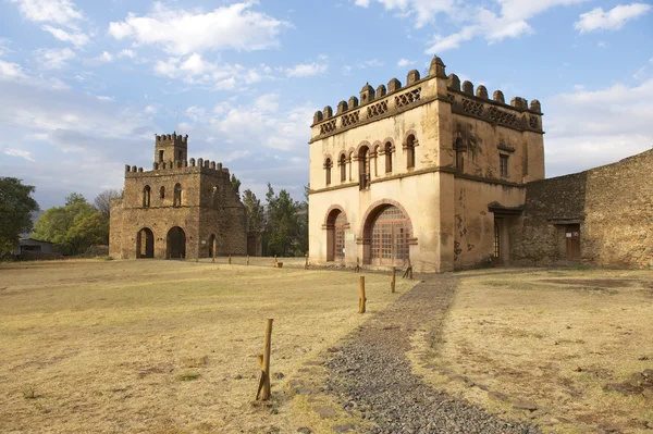Fortezza medievale a Gondar, Etiopia, patrimonio mondiale dell'UNESCO . — Foto Stock