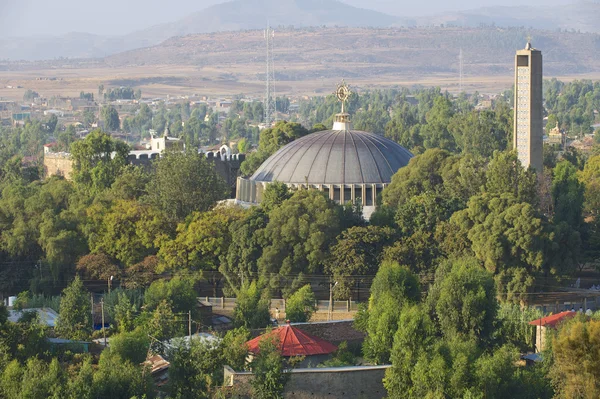 Eglise Notre-Dame de Sion, le lieu le plus sacré pour tous les Ethiopiens orthodoxes. Aksum, Éthiopie . — Photo