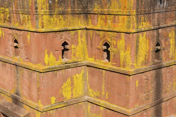 Benzersiz yekpare kaya kesme Kilisesi St George (Bete Giyorgis), Unesco Dünya Mirası, Lalibela, Etiyopya. — Stok fotoğraf