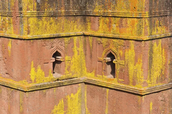 Unieke monolithische rots gehouwen kerk van St. George (Bete Giyorgis), Unesco wereld erfgoed, Lalibela, Ethiopië. — Stockfoto