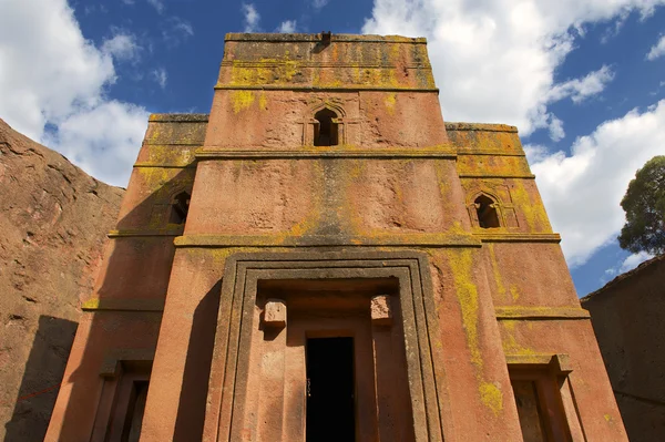 Unique monolithic rock-hewn Church of St. George (Bete Giyorgis), UNESCO World heritage, Lalibela, Ethiopia. — Stock Photo, Image