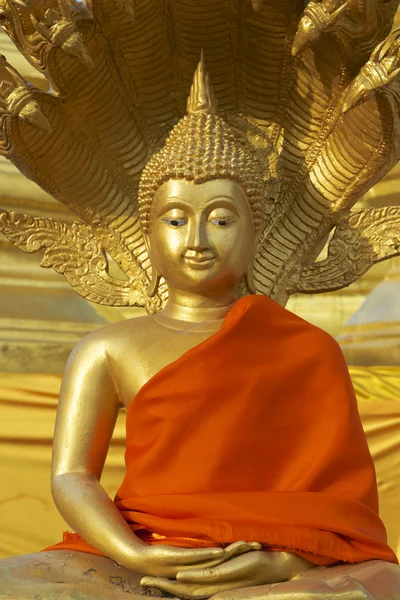 Boeddha standbeeld in het rood op Wat Boromthat, Tak, Thailand. — Stockfoto