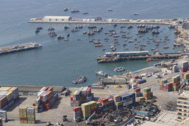 Arica şehir için hava görünümünü El Morro Hill Arica, Chile.
