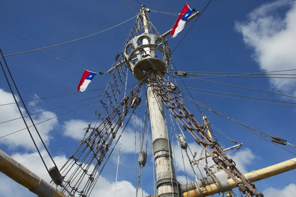 Nao Victoria, Magellan's ship replica in Punta Arenas, Chile. — Stock Photo, Image