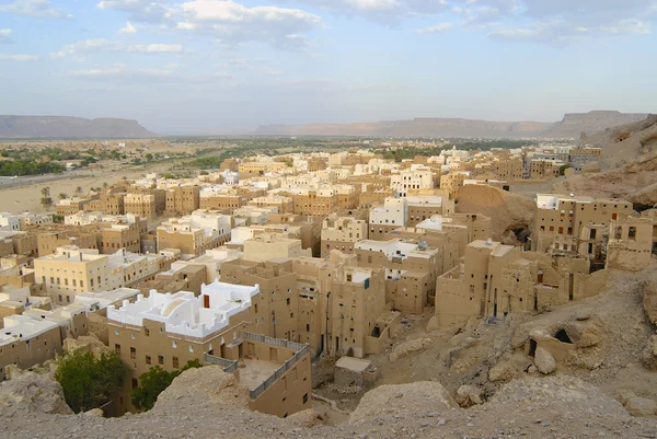 Toren herbergt stad van Shibam, Hadramaut vallei, Jemen. — Stockfoto