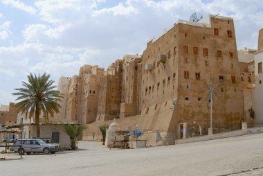 Çamur tuğla kule evleri Şibam, Yemen Şibam şehrin dış.