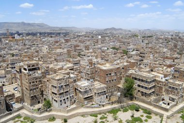 Sanaa, Yemen Sanaa şehrin havadan görünümü.