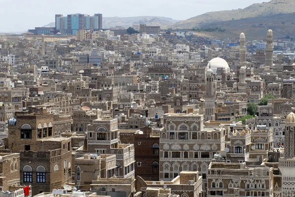 Luftaufnahme der Stadt Sanaa in Sanaa, Jemen. — Stockfoto