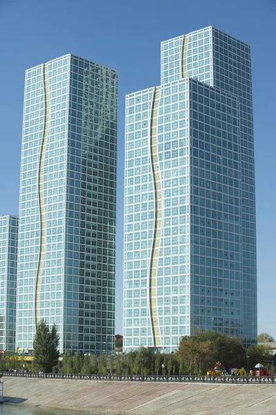 Exterior of the Grand Alatau residential buildings complex in Astana, Kazakhstan. — Stock Photo, Image