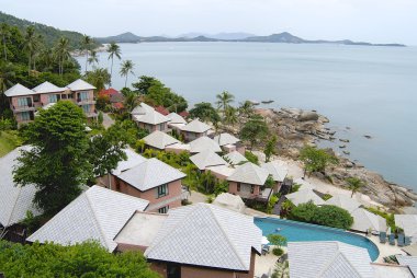 Koh Samui, Tayland sahil Koh Samui Adası'nda bir otel için görüntüleyin.